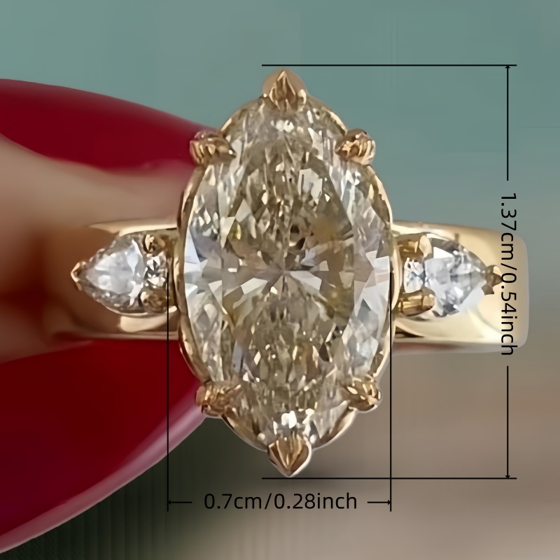 Women's Vintage Marquise Synthetic Zirconia Engagement Ring